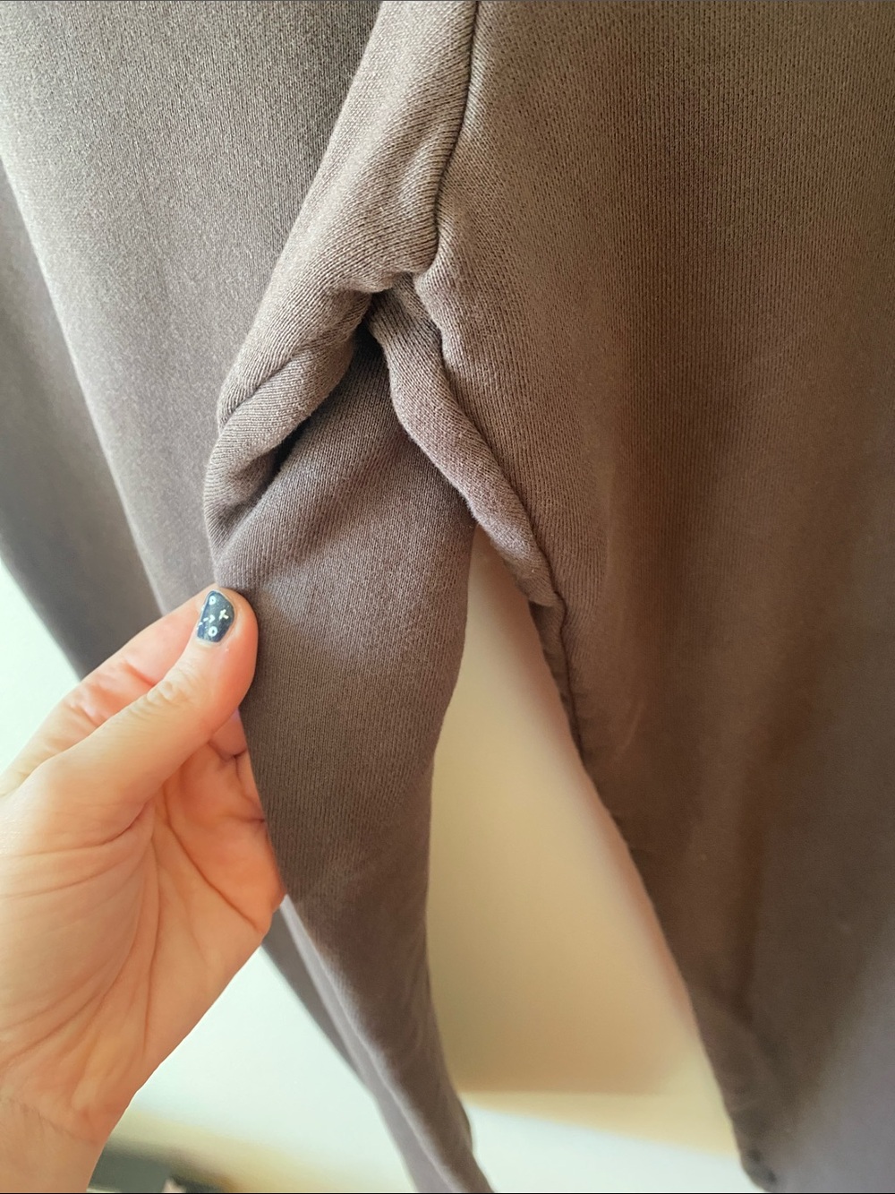 NWOT Skims French Terry Cropped Sweatshirt Brown Size M - Picture 10 of 16